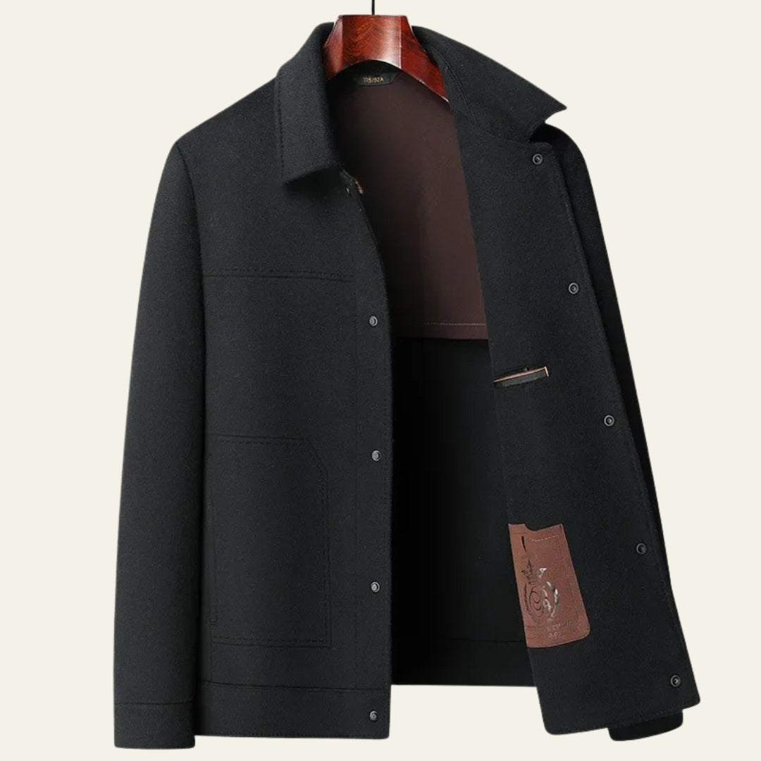 The Aspen Wool-Texture Snap Jacket